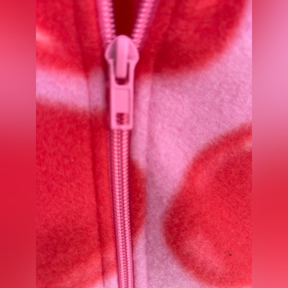 ✨NWOT Pink Cherry Fleece Zip Jacket - Picture 3 of 11
